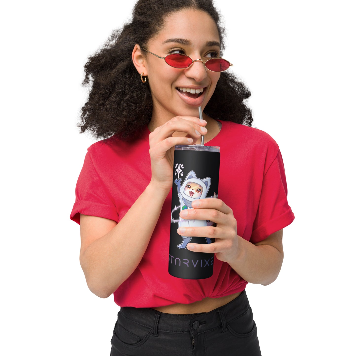 Stainless steel Foxtronaut tumbler
