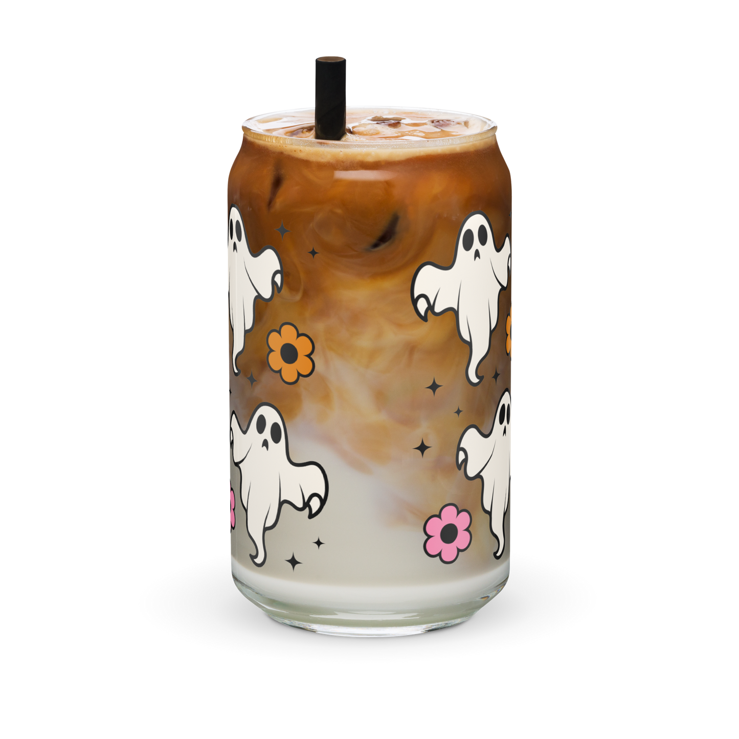 Kawaii Ghost Glass Can