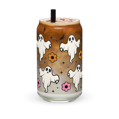 Kawaii Ghost Glass Can