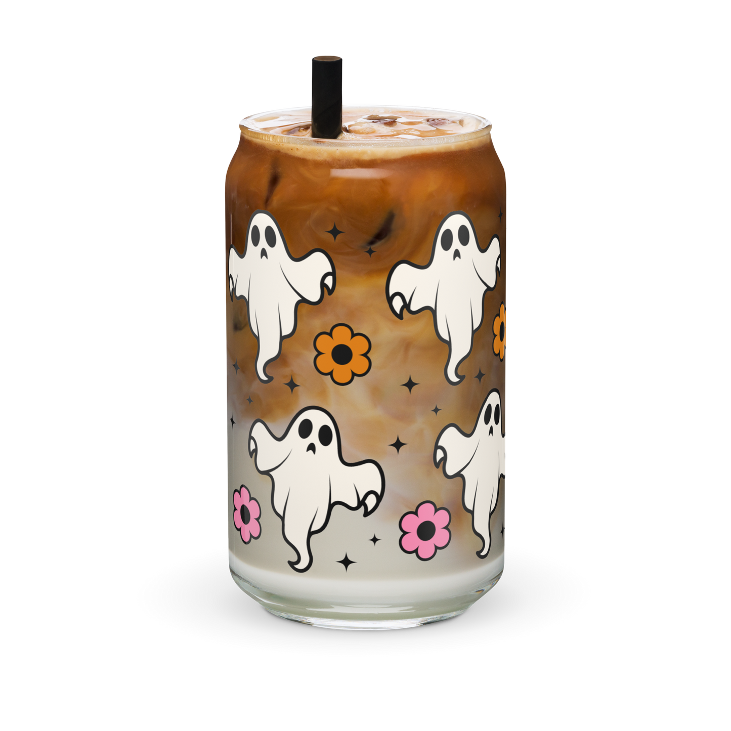 Kawaii Ghost Glass Can