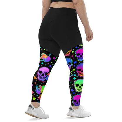 Halloween Skulls Sports Leggings