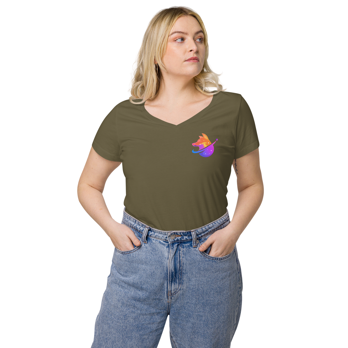 Women’s fitted v-neck t-shirt