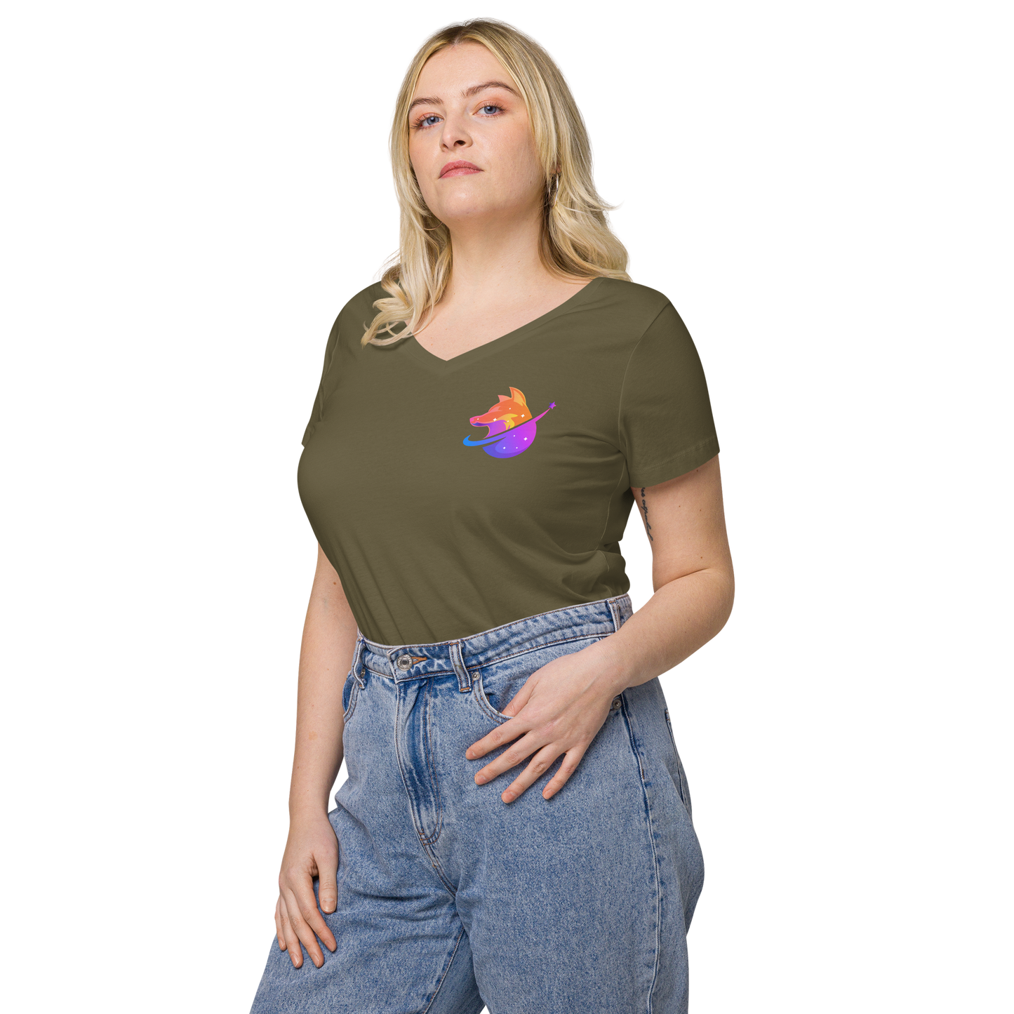 Women’s fitted v-neck t-shirt