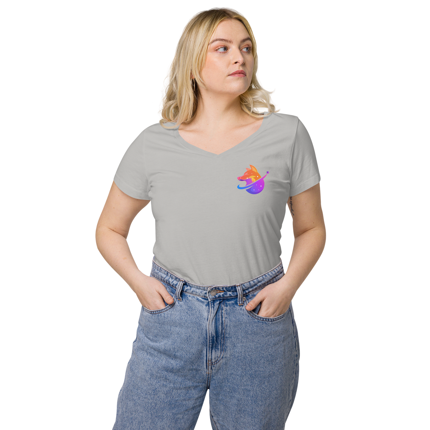 Women’s fitted v-neck t-shirt