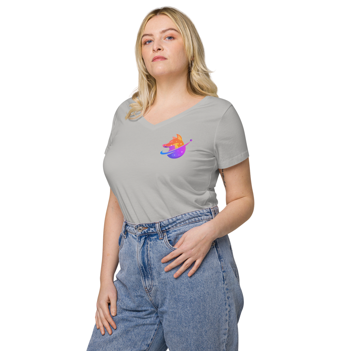 Women’s fitted v-neck t-shirt