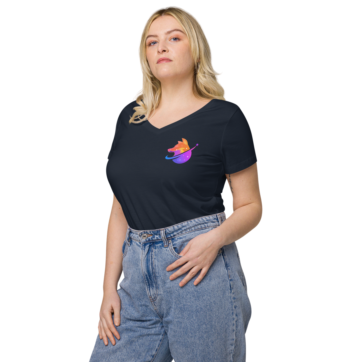 Women’s fitted v-neck t-shirt